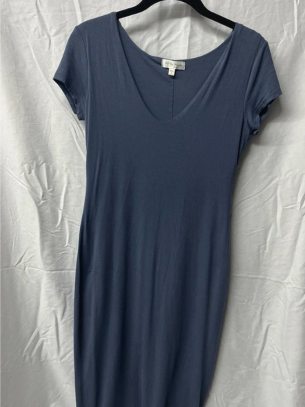 See You Monday Navy Scoop Neck T-Shirt Dress